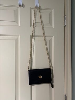 Coach Black Crossbody with Gold Chain Strap